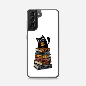 Time Spent With Books And Cats-Samsung-Snap-Phone Case-erion_designs