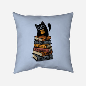 Time Spent With Books And Cats-None-Removable Cover w Insert-Throw Pillow-erion_designs
