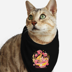 Pink Bowl-Cat-Bandana-Pet Collar-eduely