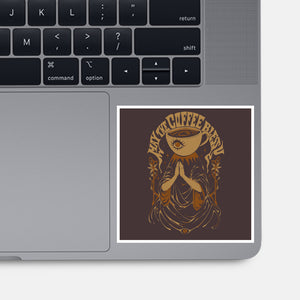 May The Coffee Bless You-None-Glossy-Sticker-ilustrata