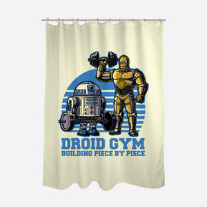 Android Space Gym-None-Polyester-Shower Curtain-Studio Mootant