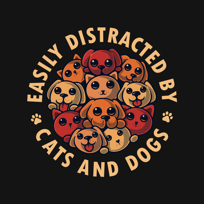 Easily Distracted By Cats And Dogs-None-Zippered-Laptop Sleeve-erion_designs