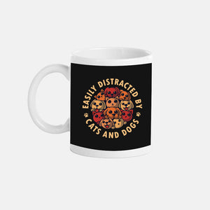 Easily Distracted By Cats And Dogs-None-Mug-Drinkware-erion_designs