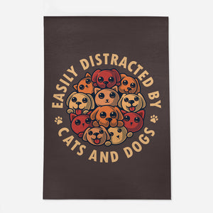 Easily Distracted By Cats And Dogs-None-Outdoor-Rug-erion_designs