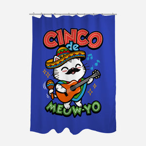 Cinco De Meow-yo-None-Polyester-Shower Curtain-Boggs Nicolas