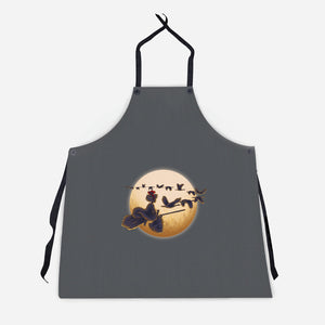 Young Witch Moon-Unisex-Kitchen-Apron-rmatix