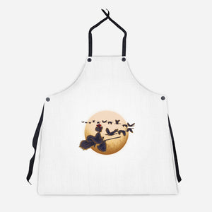 Young Witch Moon-Unisex-Kitchen-Apron-rmatix