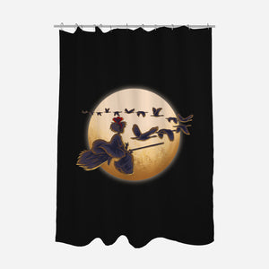 Young Witch Moon-None-Polyester-Shower Curtain-rmatix