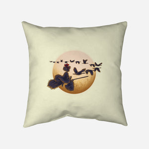 Young Witch Moon-None-Removable Cover w Insert-Throw Pillow-rmatix
