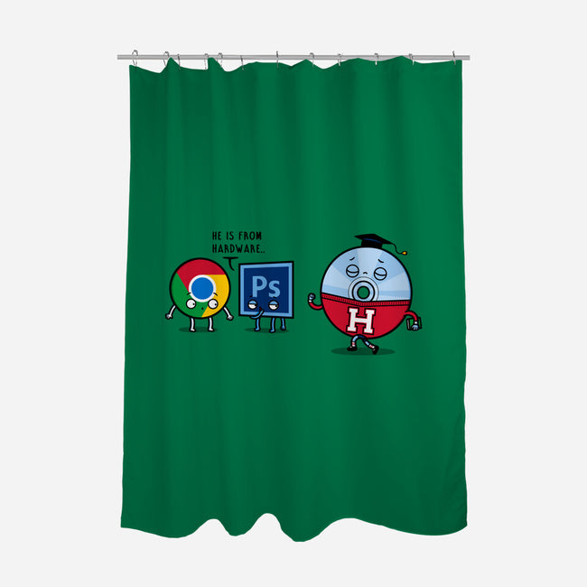 Campus Disc-None-Polyester-Shower Curtain-Raffiti