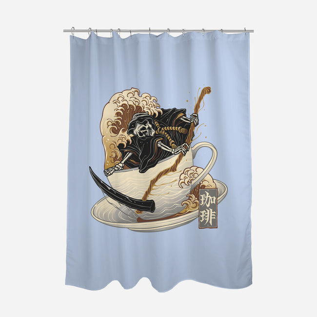 Death Coffee-None-Polyester-Shower Curtain-glitchygorilla