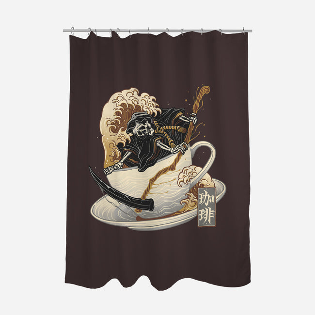 Death Coffee-None-Polyester-Shower Curtain-glitchygorilla