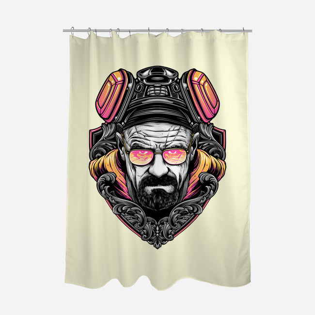 The Danger-None-Polyester-Shower Curtain-glitchygorilla