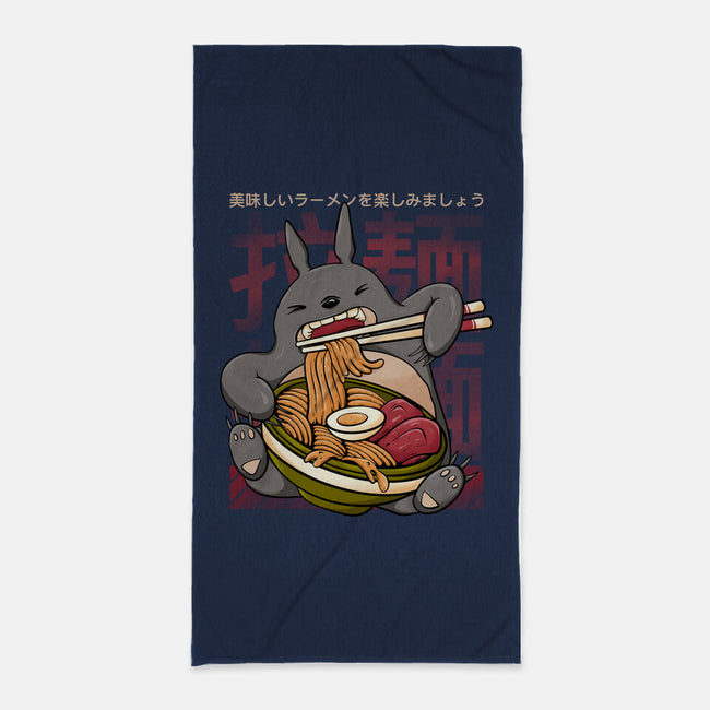 Totoro Ramen-None-Beach-Towel-Ryuga