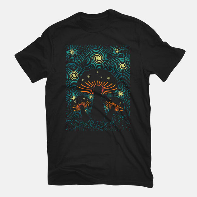 Starry Mushrooms-Mens-Heavyweight-Tee-erion_designs