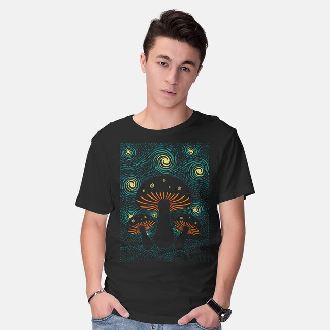 Starry Mushrooms-Mens-Basic-Tee-erion_designs