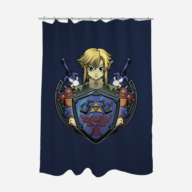 Hylian's Shield-None-Polyester-Shower Curtain-Astrobot Invention