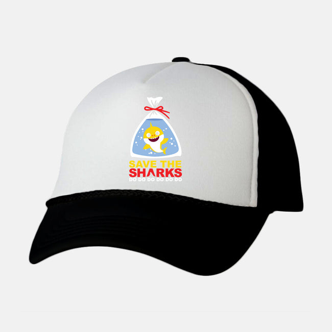 Save The Baby Sharks-Unisex-Trucker-Hat-Xentee