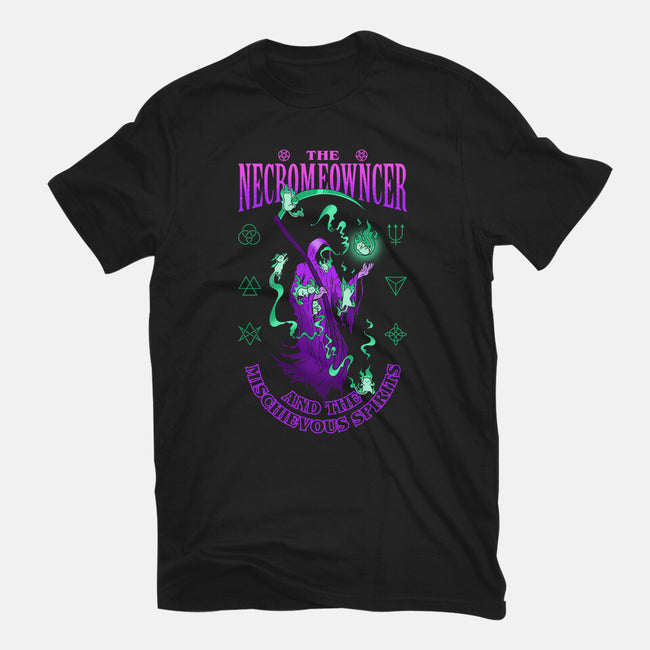 The Necromeowncer And The Mischievous Spirits-Mens-Basic-Tee-sachpica