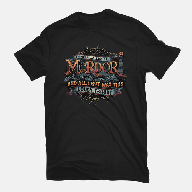Mordor Vacation-Mens-Basic-Tee-glitchygorilla