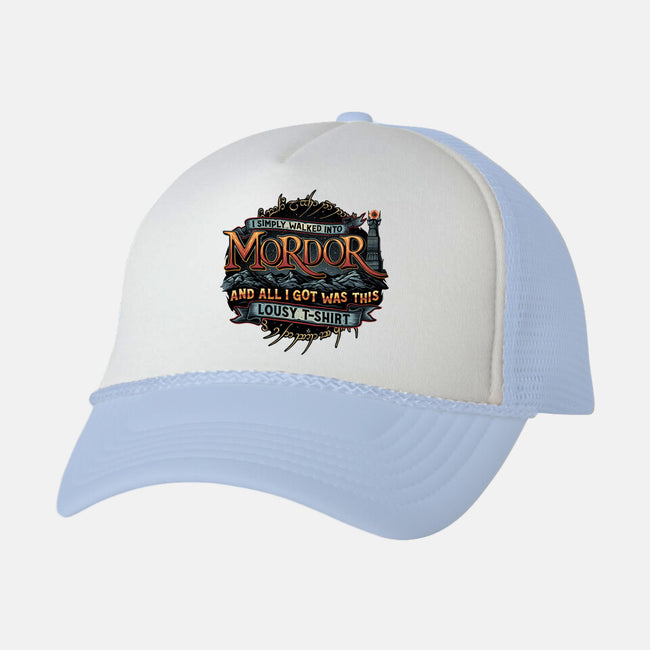Mordor Vacation-Unisex-Trucker-Hat-glitchygorilla
