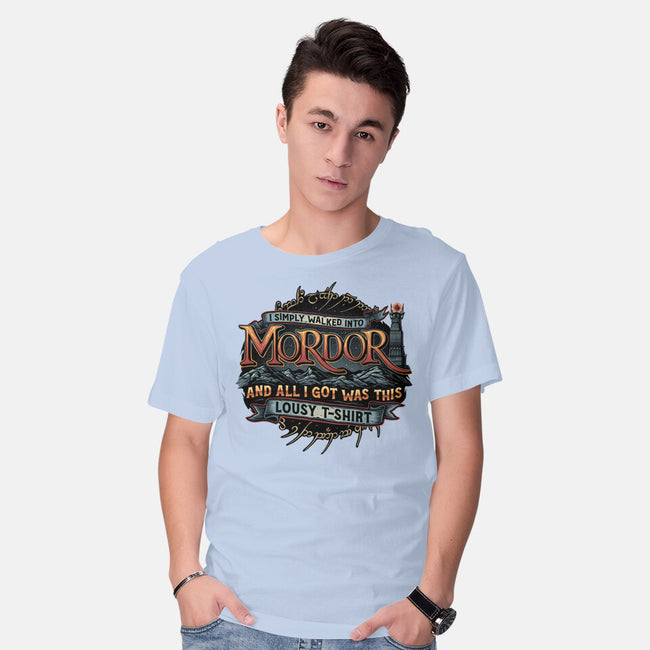 Mordor Vacation-Mens-Basic-Tee-glitchygorilla