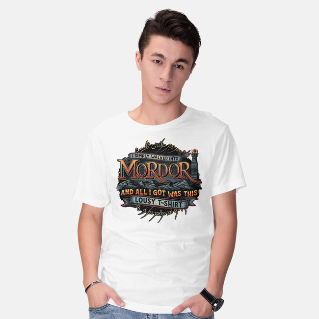 Mordor Vacation-Mens-Basic-Tee-glitchygorilla