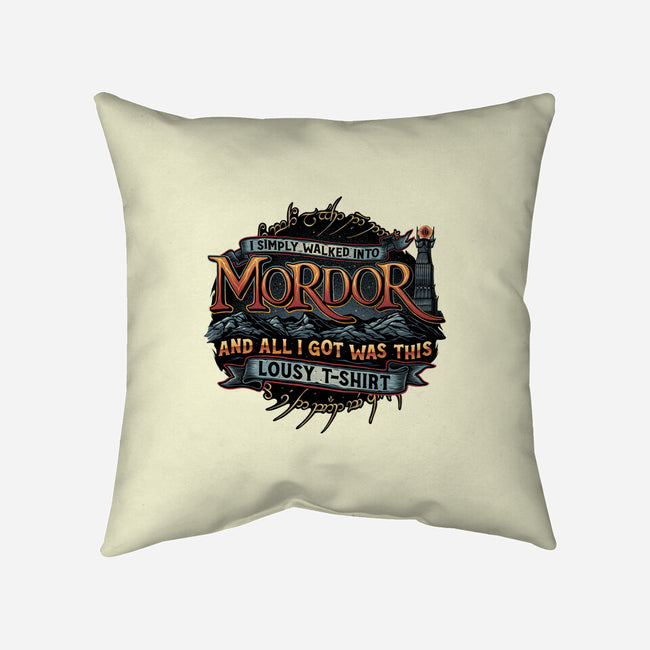 Mordor Vacation-None-Removable Cover w Insert-Throw Pillow-glitchygorilla