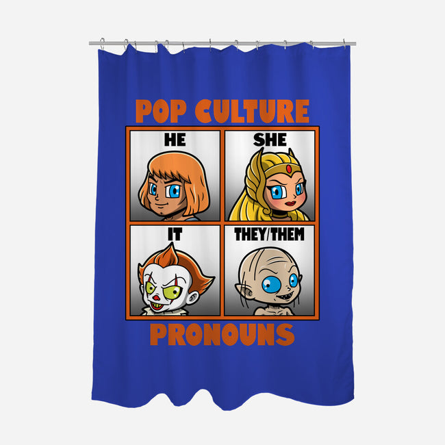 Pop Culture Pronouns-None-Polyester-Shower Curtain-Boggs Nicolas