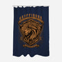 Orange Lion Emblem-None-Polyester-Shower Curtain-Astrobot Invention