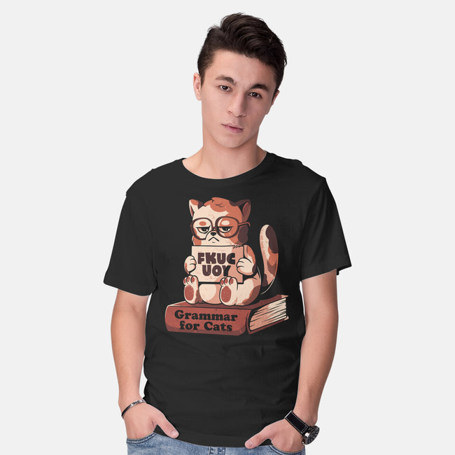 Grammar For Cats-Mens-Basic-Tee-eduely