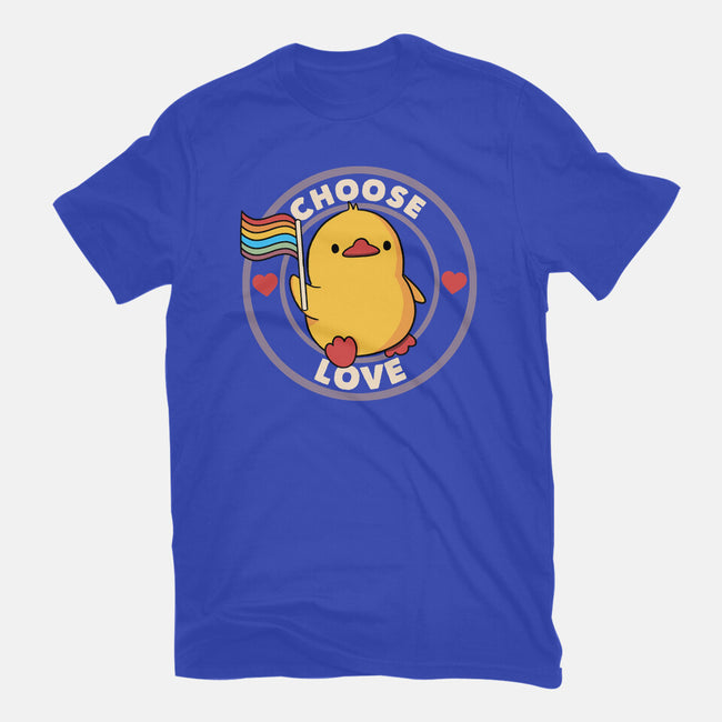 Choose Love Pride Duck-Mens-Basic-Tee-tobefonseca