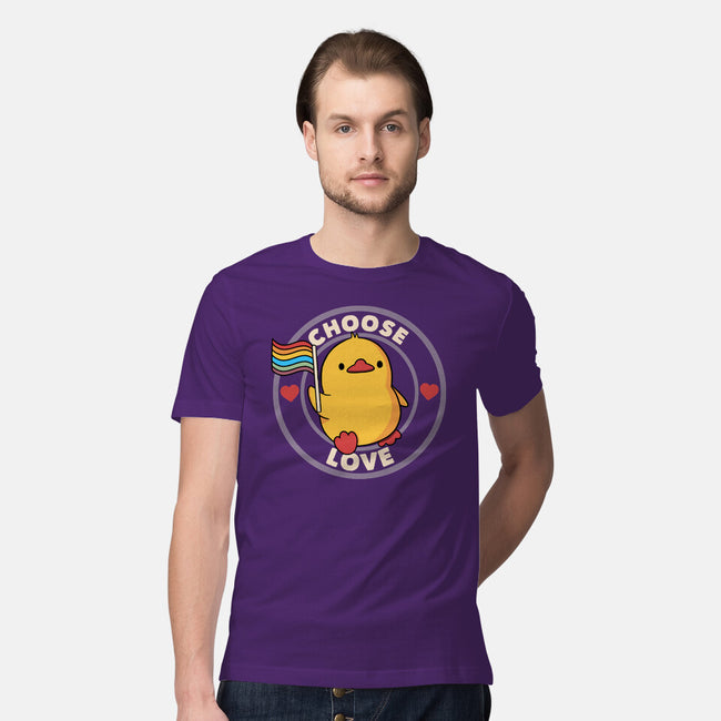 Choose Love Pride Duck-Mens-Premium-Tee-tobefonseca