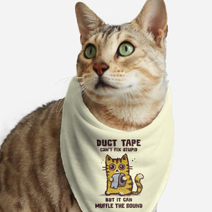 Duct Tape Can Muffle The Sound-Cat-Bandana-Pet Collar-kg07