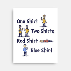 Red Shirt Blue Shirt-None-Stretched-Canvas-kg07