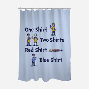 Red Shirt Blue Shirt-None-Polyester-Shower Curtain-kg07