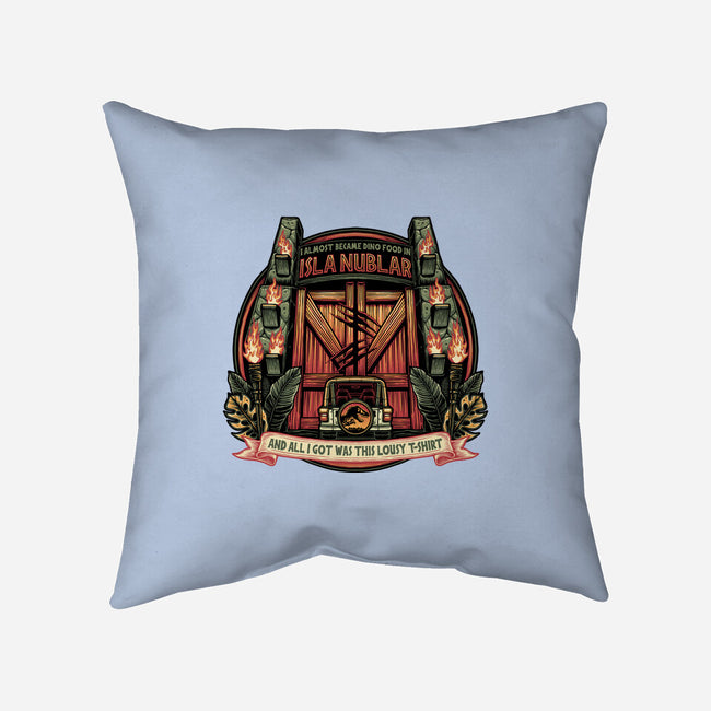 Dino Food In Isla Nublar-None-Removable Cover w Insert-Throw Pillow-glitchygorilla