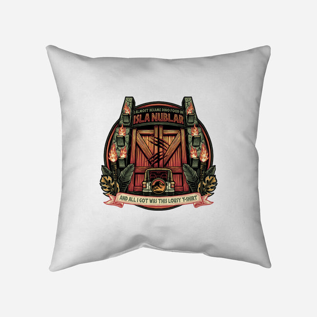 Dino Food In Isla Nublar-None-Removable Cover w Insert-Throw Pillow-glitchygorilla