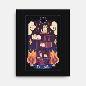 The Tower Cat Tarot-None-Stretched-Canvas-tobefonseca