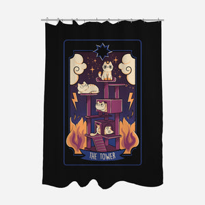 The Tower Cat Tarot-None-Polyester-Shower Curtain-tobefonseca