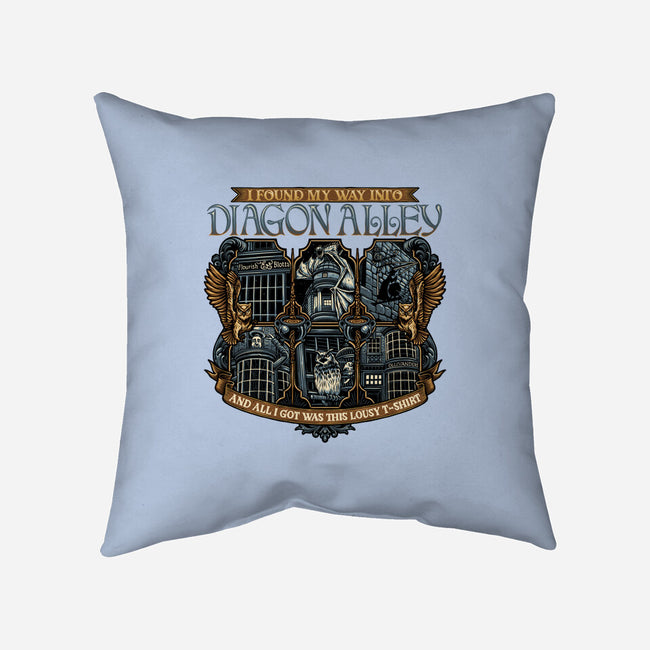 Let's Go To Diagon Alley-None-Removable Cover w Insert-Throw Pillow-glitchygorilla