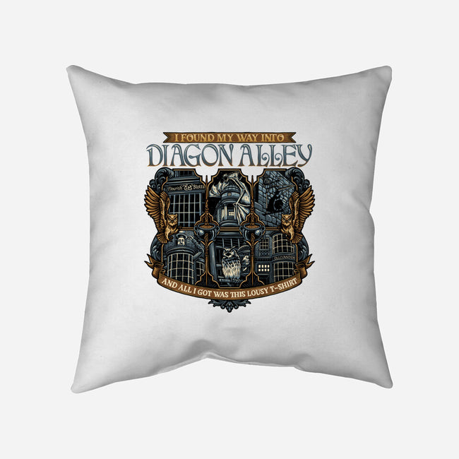 Let's Go To Diagon Alley-None-Removable Cover w Insert-Throw Pillow-glitchygorilla
