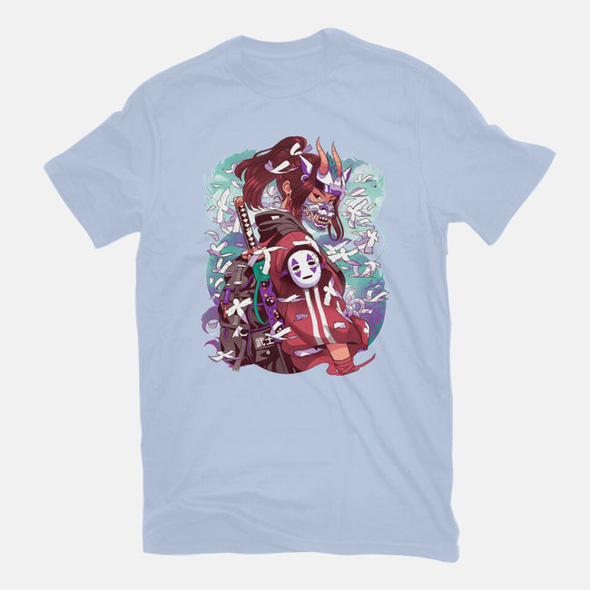 White Dragon Samurai-Unisex-Basic-Tee-Bruno Mota