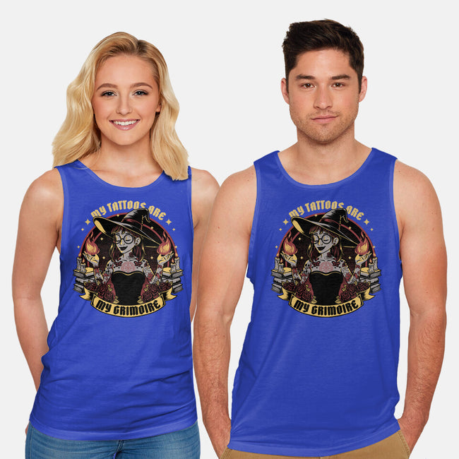 Witch Tattoo Grimoire-Unisex-Basic-Tank-Studio Mootant