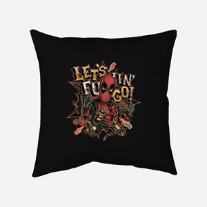 Let’s Freaking Go-None-Removable Cover-Throw Pillow-glitchygorilla
