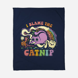 I Blame The Catnip-None-Fleece-Blanket-kg07