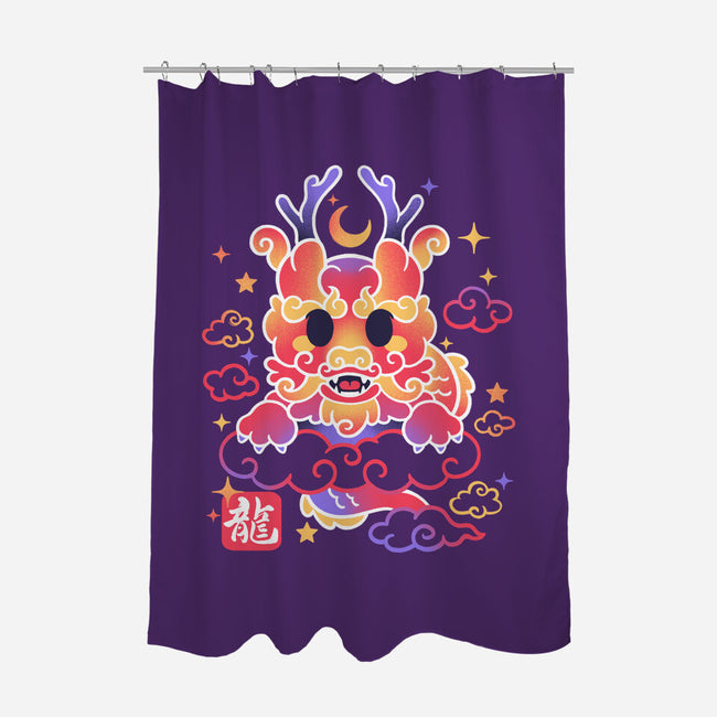 Kawaii Chinese Dragon-None-Polyester-Shower Curtain-NemiMakeit