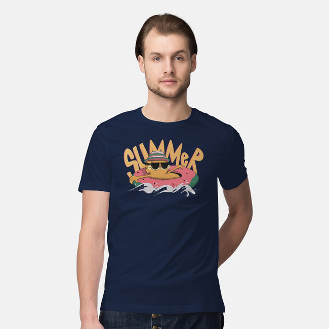 Summer Cat-Mens-Premium-Tee-OnlyColorsDesigns