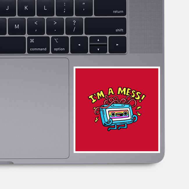 A Mess In The 90s-None-Glossy-Sticker-Wenceslao A Romero