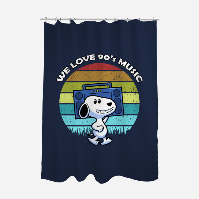 We Love 90s Music-None-Polyester-Shower Curtain-Astrobot Invention